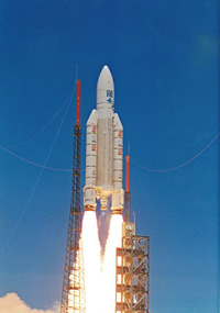 Il decollo di un Ariane5 dalla base di Kourou, nella Guyana Francese
