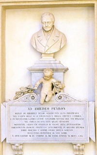 Amedeo Peyron busto con dedica