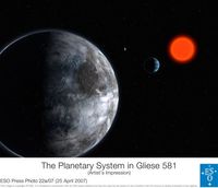 Gliese 581c ricostruzione artistica