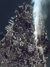 Manhattan dopo l’attentato terroristico dell’11 settembre 2001