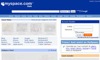 Homepage di MySpace Italia